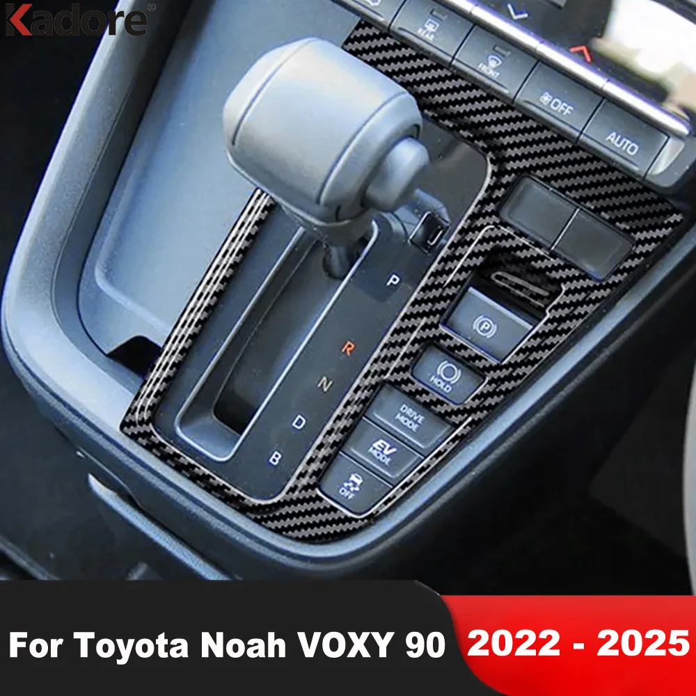 

For Toyota Noah VOXY 90 2022-2024 2025 2026 Carbon Fiber Car Center Console Gear Shift Box Panel Cover Trim Interior Accessories