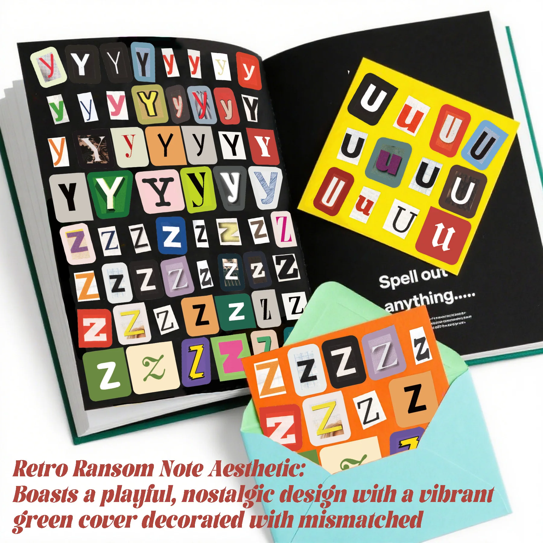 28 ورقة ملصقًا بأحرف أبجدية وأرقام ملونة لتزيين دفتر القصاصات والمجلة والهاتف المحمول #3