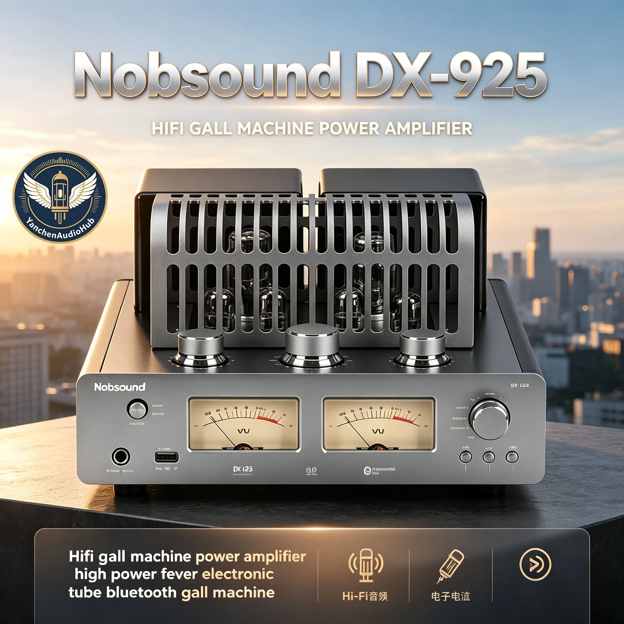 CHN 2027 Nobsound-DX-925hifi Gallbladder Machine Power Amplifier High Power Fever Electronic Tube Bluetooth Gallbladder Machine