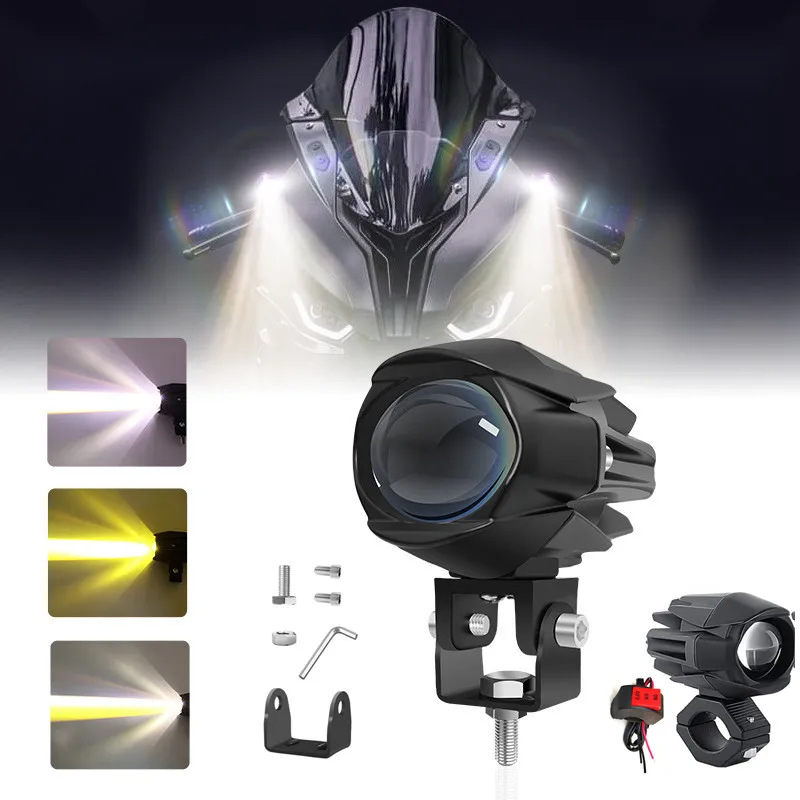 12V 24V LED Car Motorcycle Spotlight 200W Headlight Fog Lights Accessories Off Road ADV GS Truck Assisted Lamp Auxiliary Lights