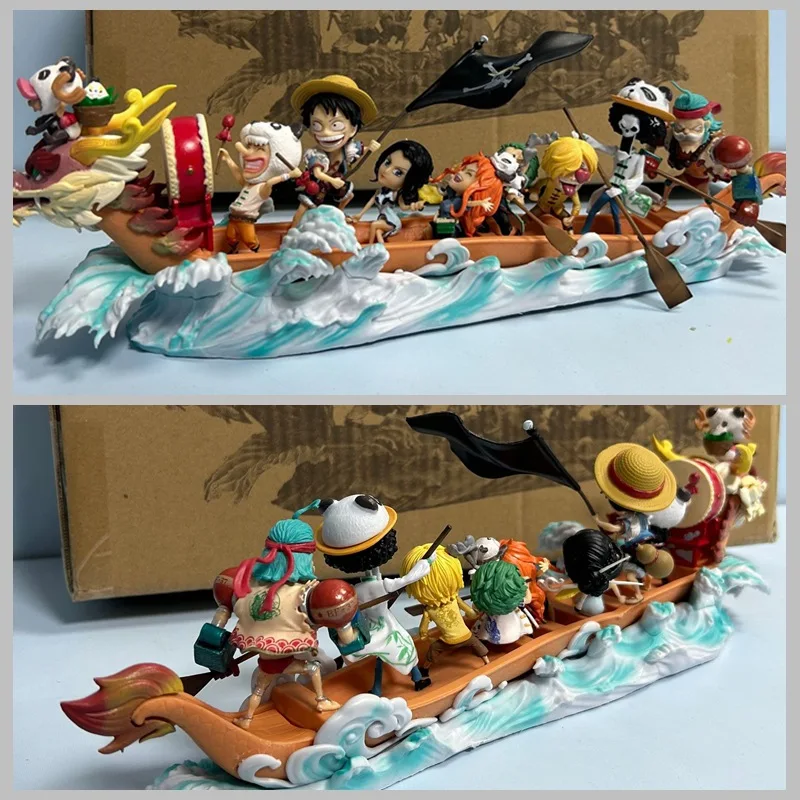 

Pirate King Gk Dragon Boat Straw Hat Team Ten People Lbs Dragon Boat Festival Super Large Scene Handmade Model Statue Toy Gifts