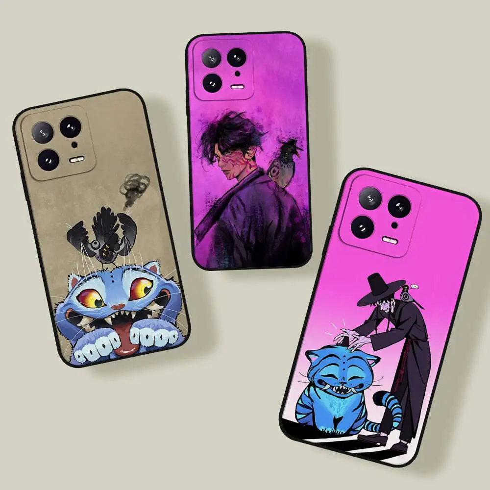 

W-KPop A-Demon Hunters Tiger-H Phone Case For Xiaomi 11 12 Redmi Note 11 5G 8T 9A 9 10T Note8Pro Note9 12SUltra Black Case