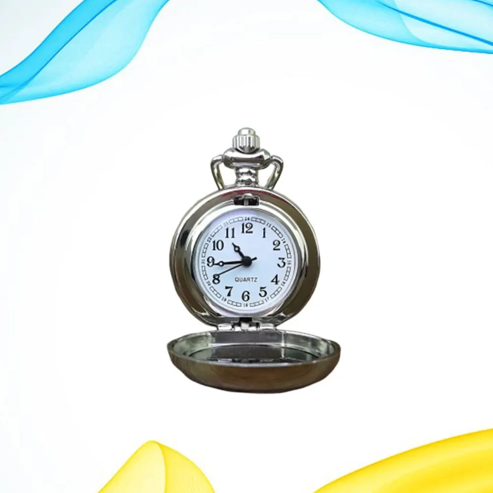 

Elegant Vintage Pocket Watch with Bell Motif Retro Quartz Movement Removable Chain for Christmas Decoration Gift Idea
