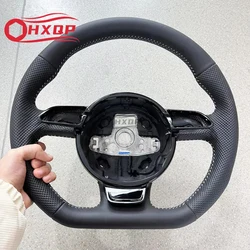 steering wheel for Audi A3 A4 A5 A6 A7 Q3 Q5 Q7 fully perforated steering wheel flat bottom steering wheel campaign