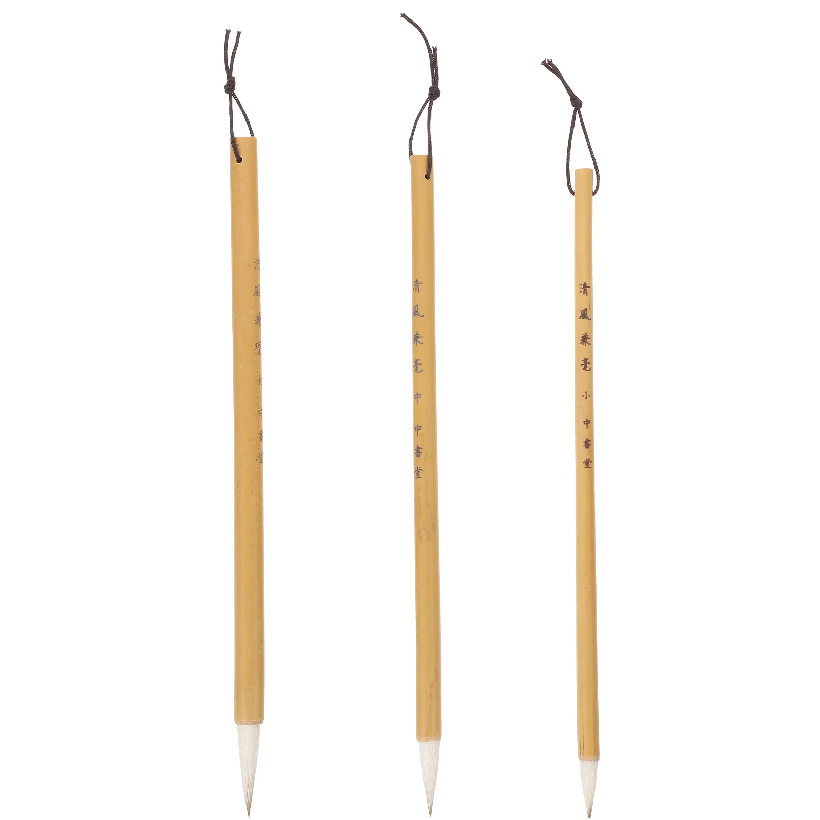 

3 Pcs Calligraphy Pen Writing Brush Bamboo Paint Tool Reusable Pens Drawing Set Painting Student Art Stationery