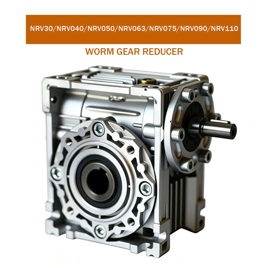 Single input shaft worm gear reducer NRV30 NRV40 NRV50 NRV63 NRV75 hand cranked gearbox variable speed reducer
