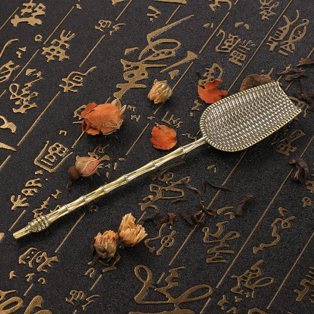 Brass Tea Scoop with Long Hand - Coffee Tea Sugar ulasan dan harga