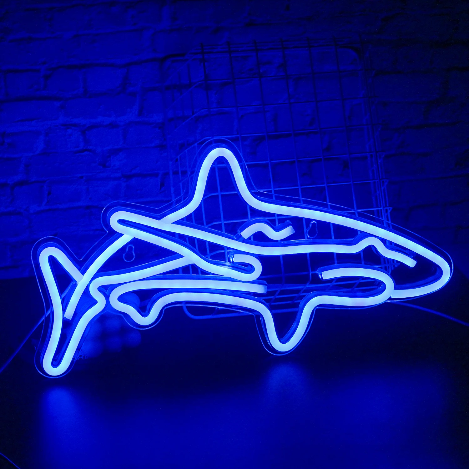 Ineonlife Anime Led Neon Sign Shark Beer Bar Lamps USB With Switch Power Cool Funny Street Wall Hanging Art Room Decor Light