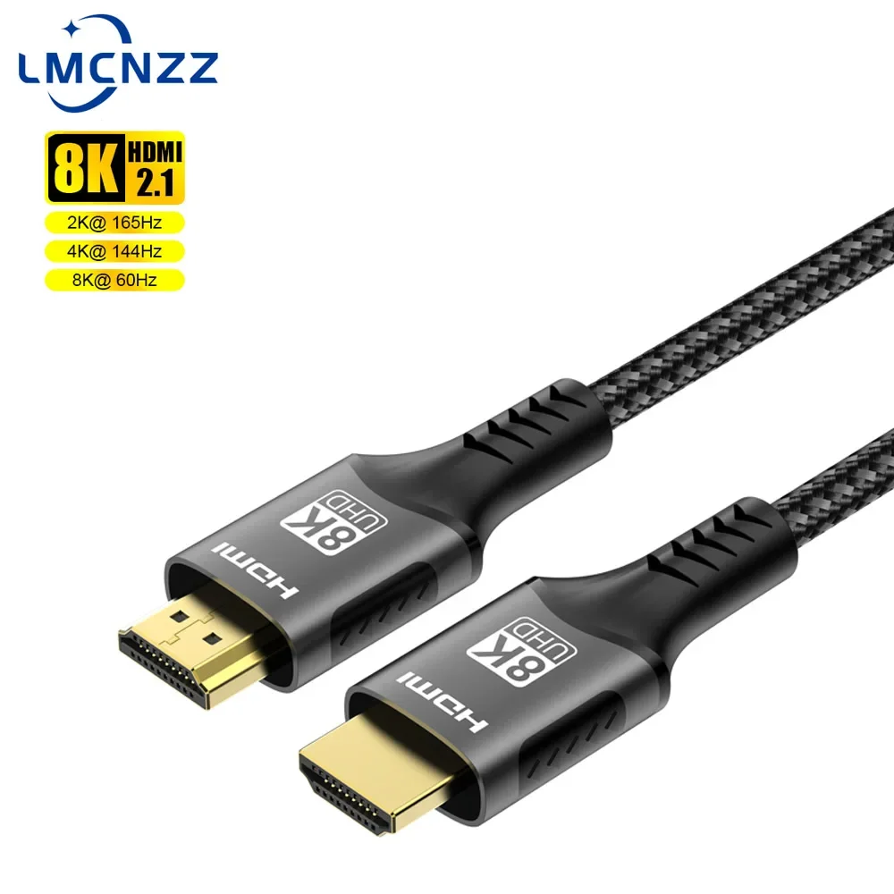 8K HDMI 2.1 Cable 4K@120Hz 8K@60Hz 48Gbps EARC ARC HDCP Ultra High Speed HDR For RTX Video Cable PC Laptop Projector HD TV PS5