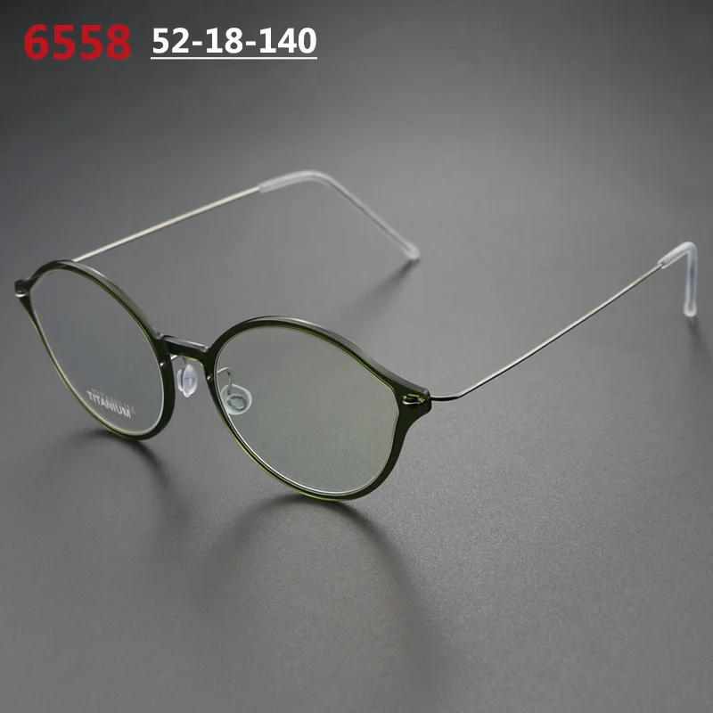 Denmark Irregular Women Round Eyeglasses 6558 Screwless Design Women Circle Glasses Frame Ultralight Acetate Spectacles Eyewears