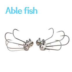 Able fish Tungsten jig head Fishing Hook 1g 1.5g 2g 2.5g 3g 3.5g 5.3g 7g Barbed Fishhook Fishing Tackle Accessories Kit Pesca