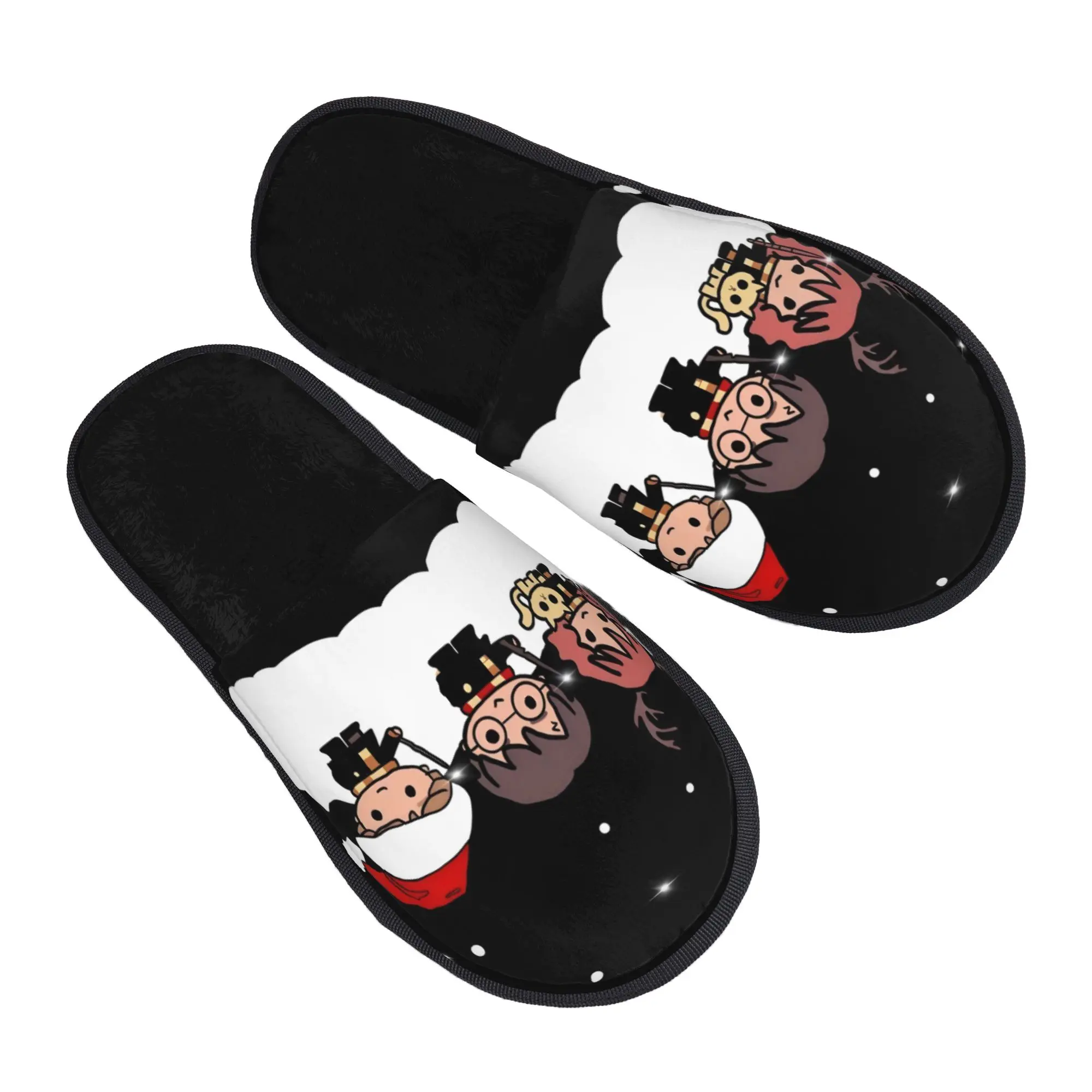 Custom Print Women H-Harryed Anime House Slippers Cozy Warm Halloween Witchcraft Memory Foam Fluffy Slipper Indoor Outdoor Shoes