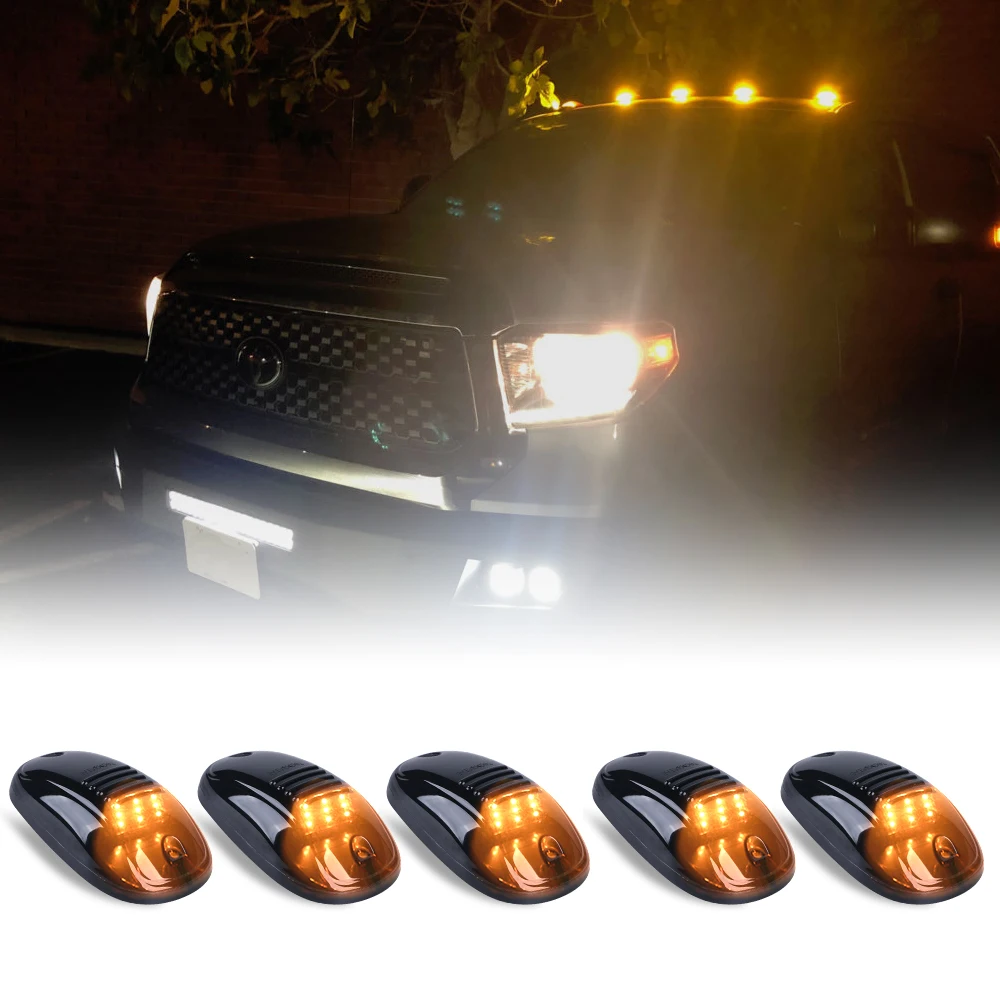 

5xCab Roof Top Marker Running Car LED lights Lamp Lens Bulbs Signal Cabus for Toyata Tundra Sequoia Tacoma Truck SUV 4x4 Pickup