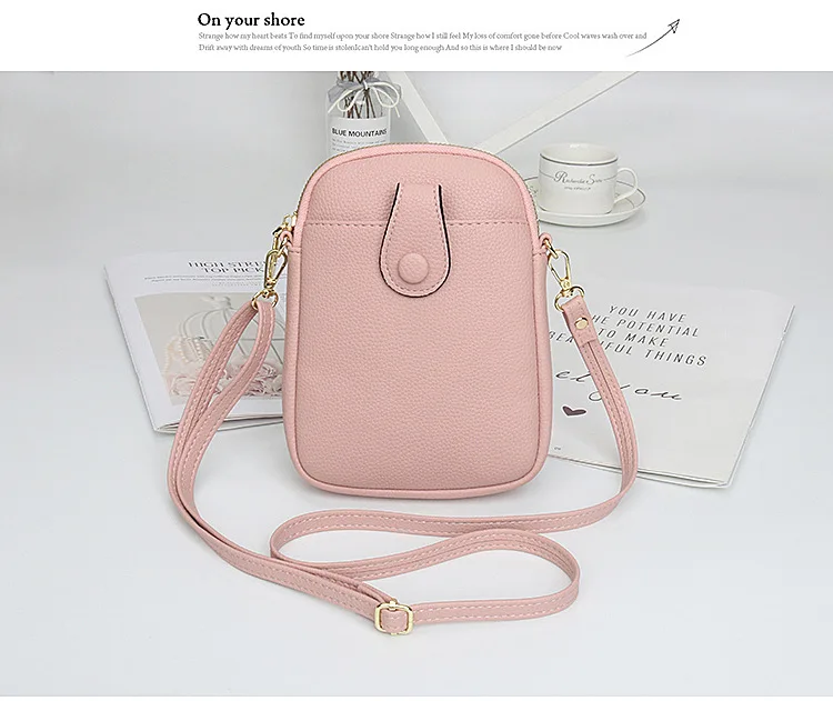 Modische Handytasche Damen Umhängetasche Einschultrige Mini Quadratische Tasche Kartenhalter Tragbare PU-Leder Geldbörse – Detail 22