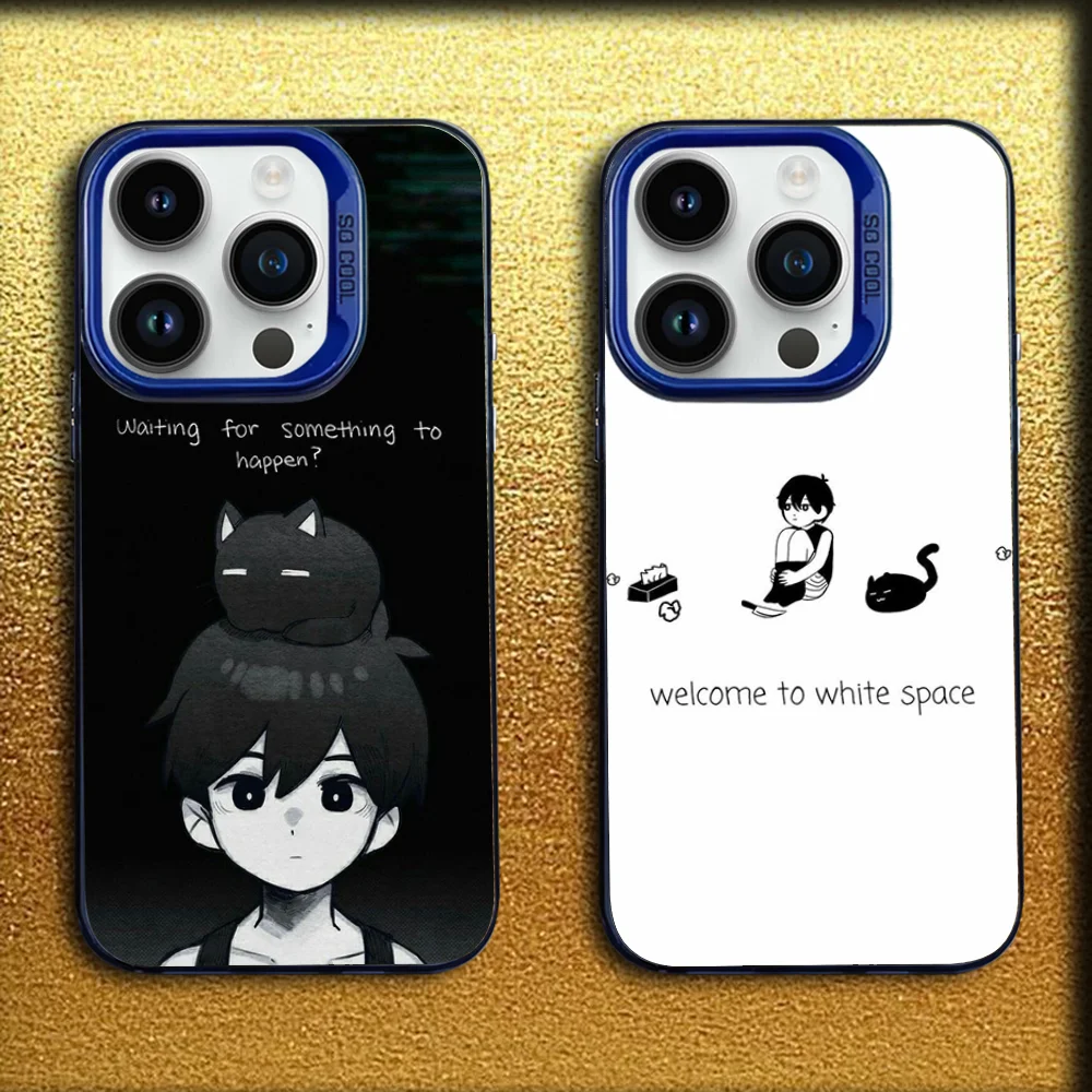

O-Omori Game Phone Case For iPhone 16,15,14,13,12,11,Mini,Pro,SE,MAX Blue Matte Silicone Cover
