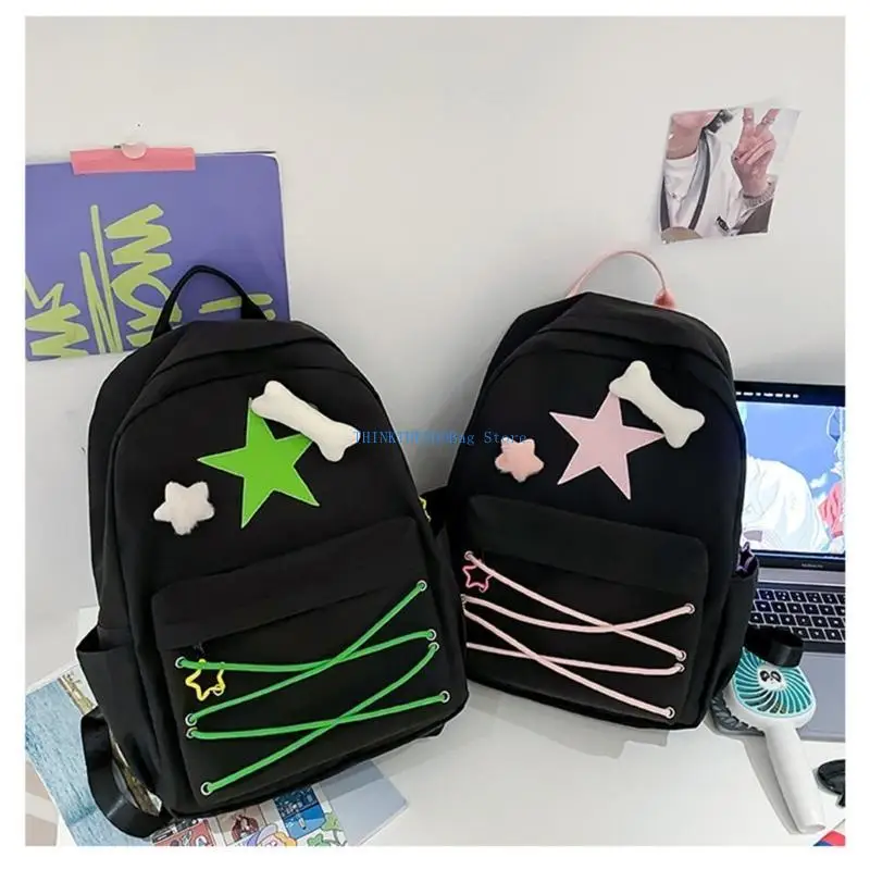 63HC 2023 NEW Rucksack School Book Bag Fashion Bookbags for Girl Versatile Backpack Double Strap Shoulder Bag Pack Travel Bag