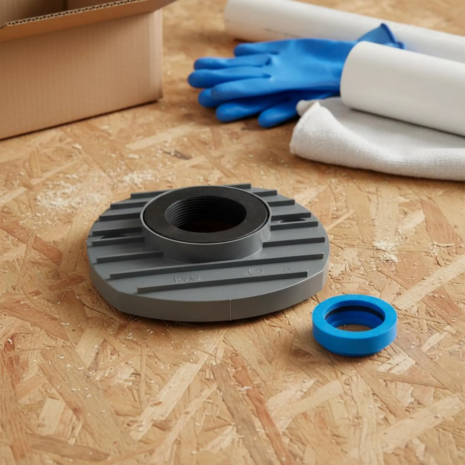 Toilet Flange Gasket Offset Function PVC Toilet Flange Plate Plumbing Supplies for Plumbers, Bathroom Renovation