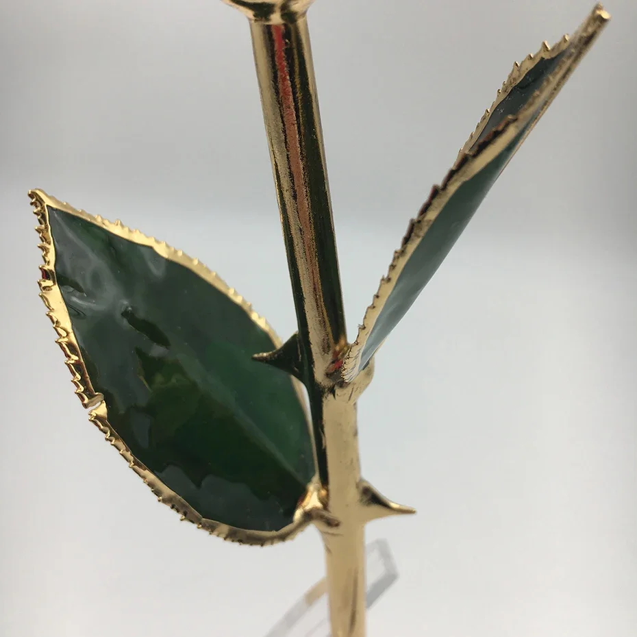 11 inches dry Rose made 24K Gold Plated Pearl red colored Rose Real Rose Dipped with nice gift box for valentines day gifts