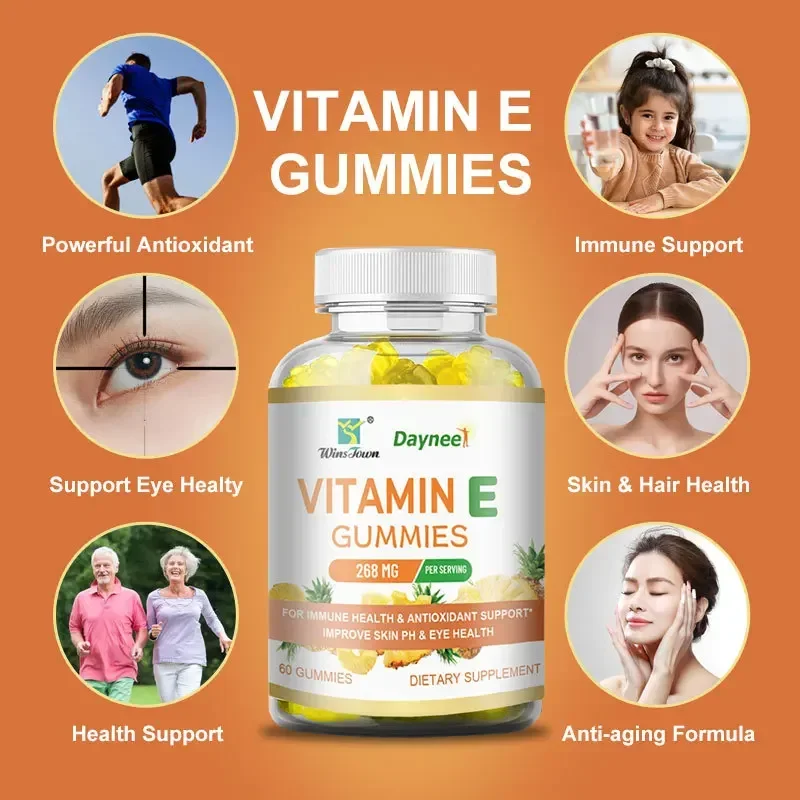 

1 bottle of vitamin E gummies for brightening skin tone improving skin quality health food