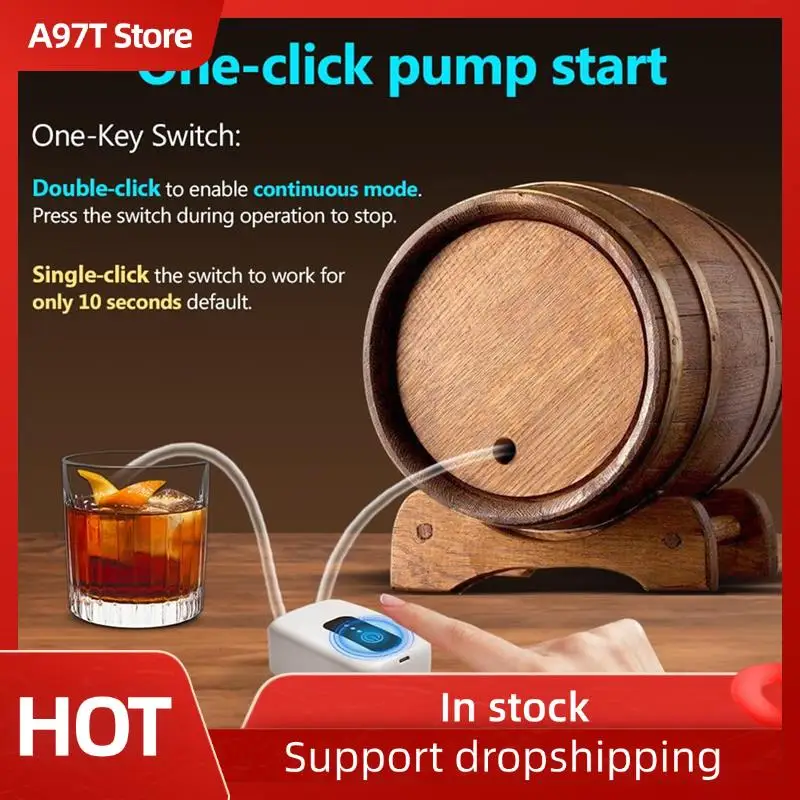 A97T Rechargeable USB Electric Auto Siphon Pump Electric Auto Siphon Pump For Home Brew, Wine, Beer, Beverages