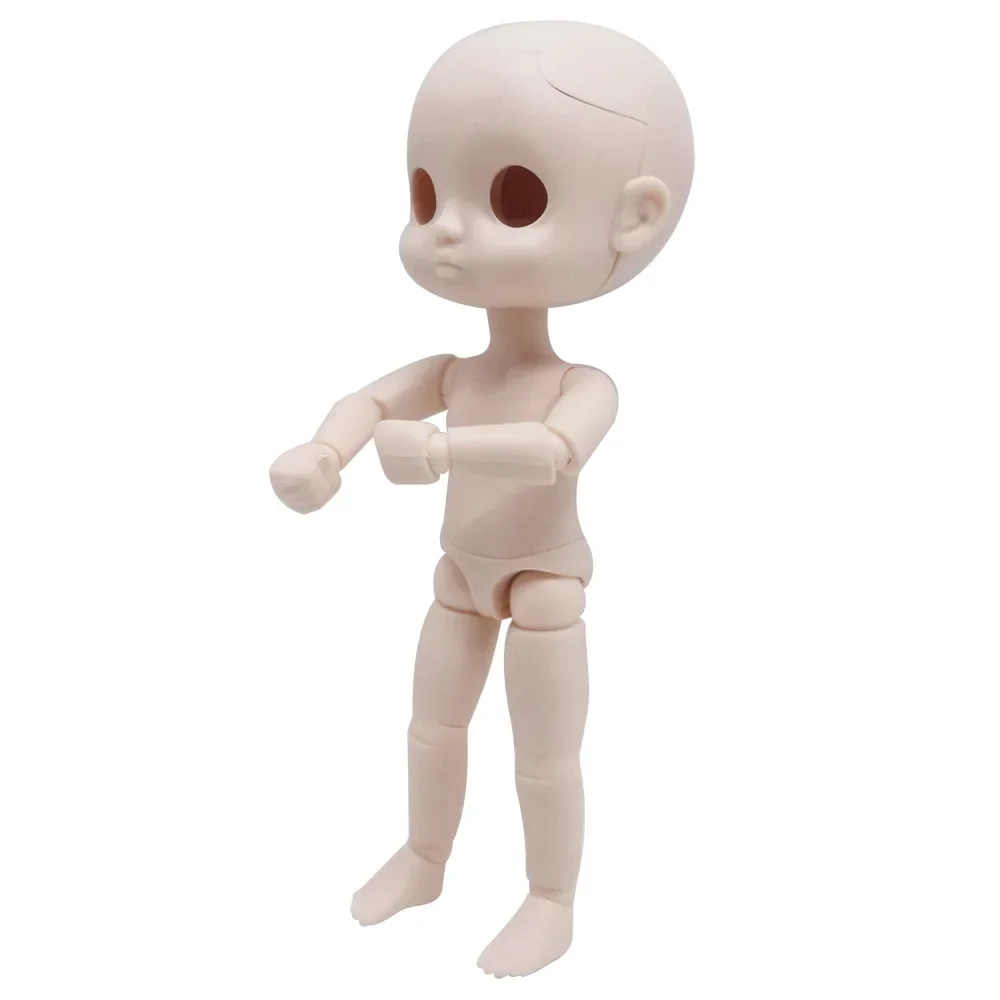 13.6cm de altura gsc boneca pele branca corpo 1/12 bjd boneca acessórios nenhuma cabeça maquiagem meninas vestir-se brinquedos