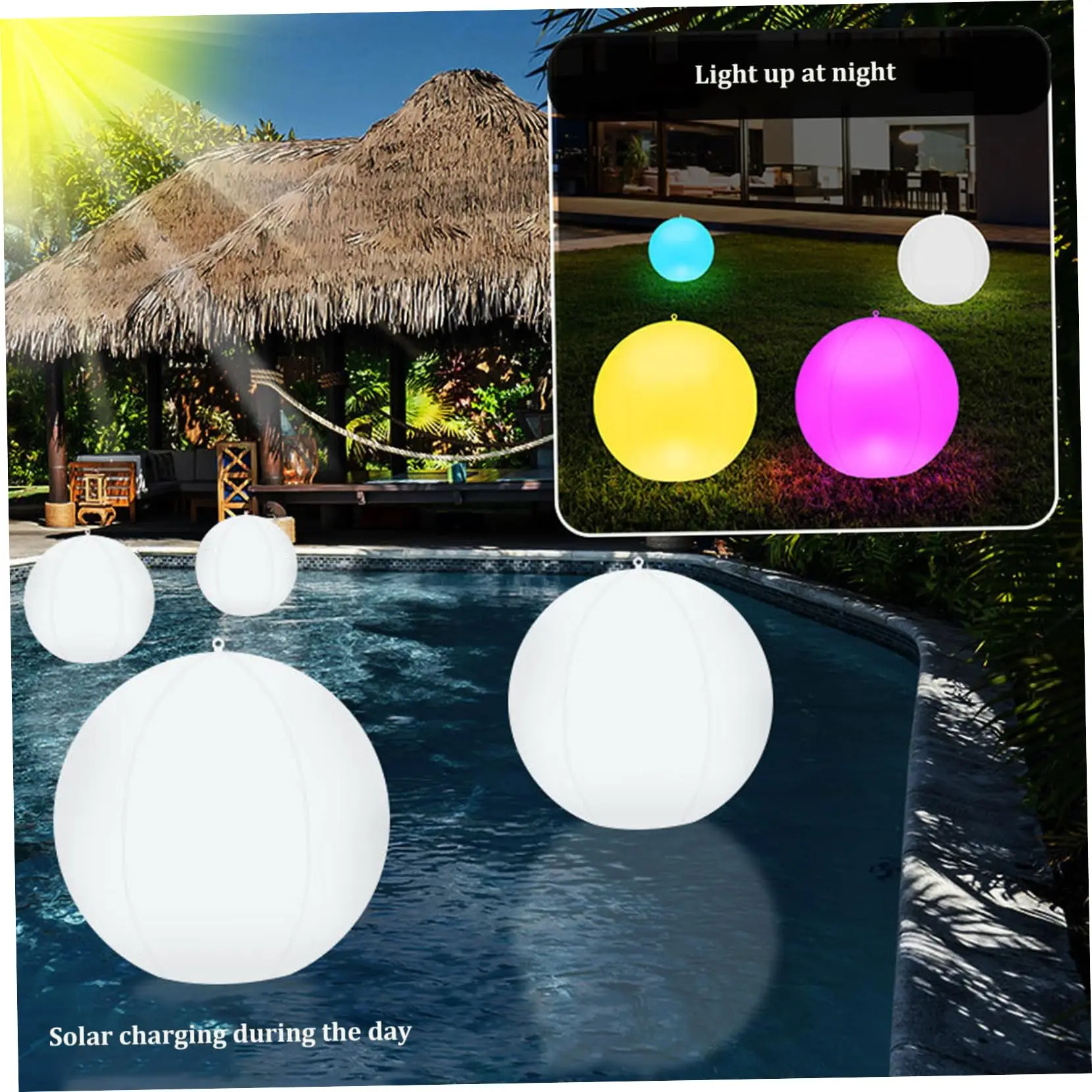 Floating Pool Light 13.4 Inch Solar Pond Lights 16 RGB Color Changing with Remote Control for Kids Light up Dimmable Ball Decor