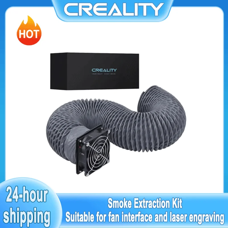 Creality Fume Extraction Kit for 3D Printer & Laser Engraver Enclosure Efficient Ventilation System with Fan Interface