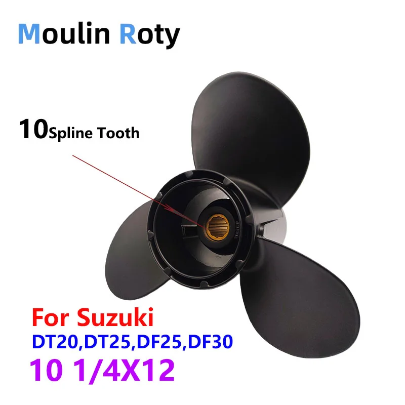 Suitable for Suzuki Outboard Propeller 10 1/4 X 12 Suzuki Aluminum Propeller 3 Blades 10 Alloy Suitable for 20-30 Horsepower Outboard Engines Part Number 58100-96430-019