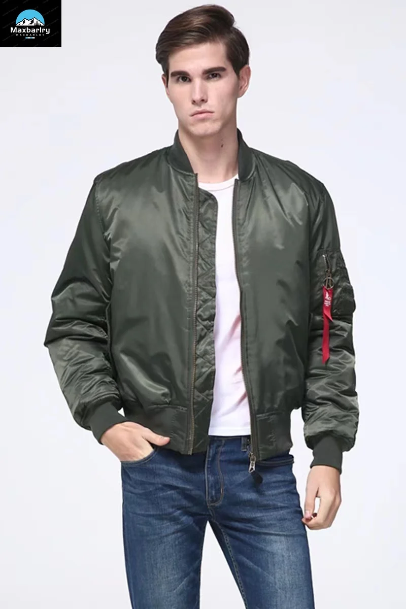 Jaqueta Bomber de Nylon grosso masculina e feminina, Uniforme Retro Americano, Flight Coat, Jaqueta exterior de inverno, masculina, MA1