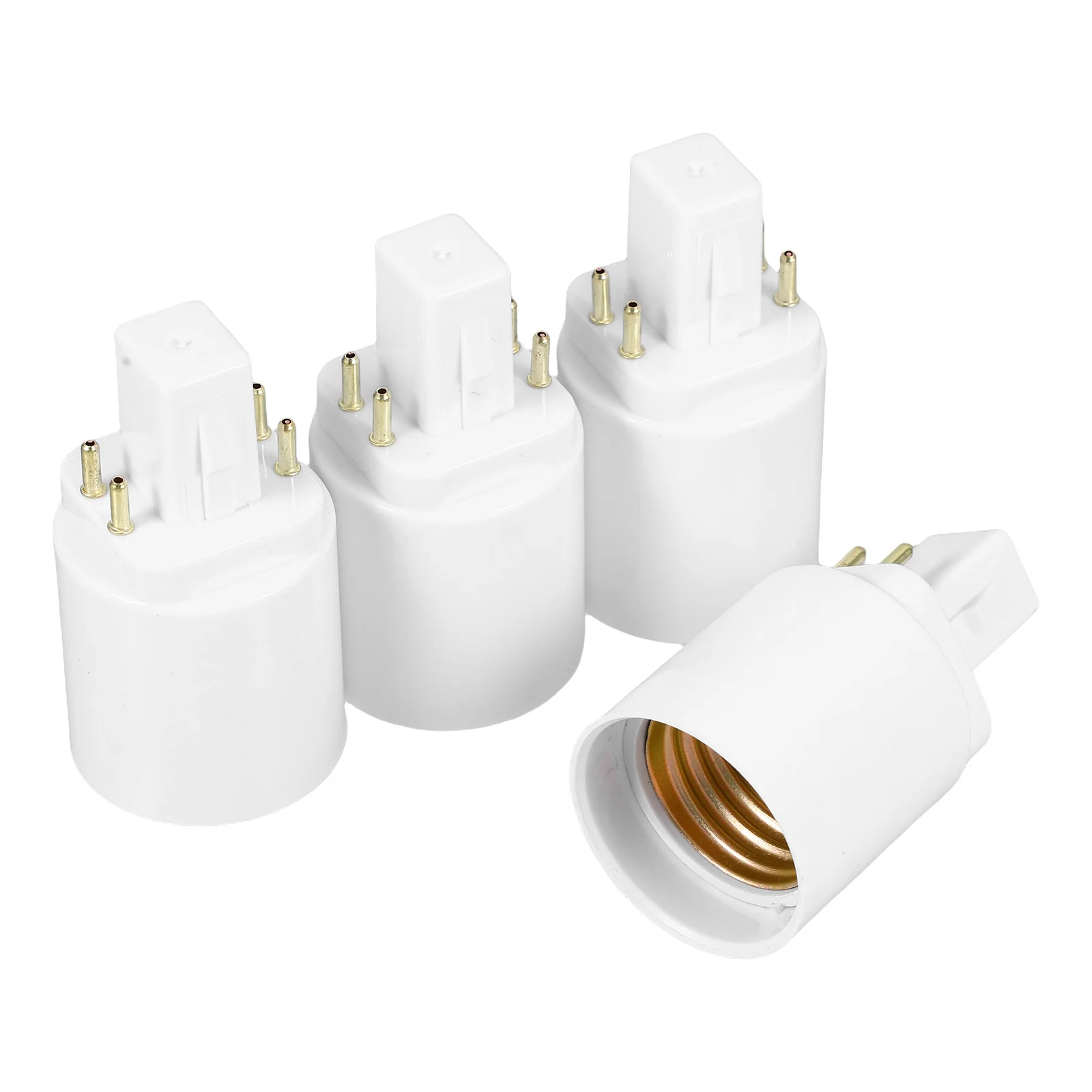 4-teiliger Lampenfassung-Adapter G24q auf E27-Lampenfassung, Konverter, effizienter Lampensockel-Adapter für Heimbüro, Ladenbeleuchtung