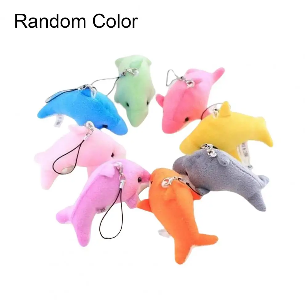 Cartoon Doll Pendant  Cute Animal Doll Soft  Dolphin Pendant Stuffed Animal Doll Key Ring Birthday Gift