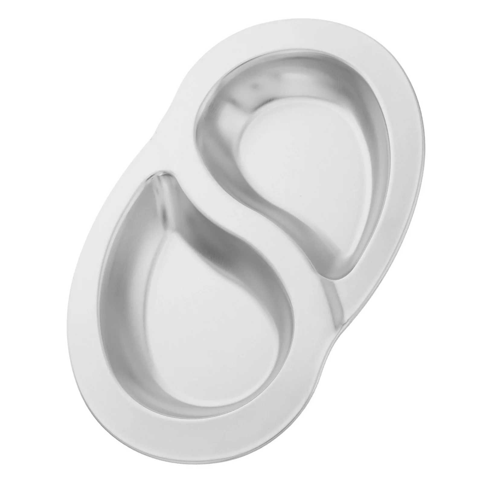 

Stainless Steel Grill Tray for Outdoor Dining S-Shaped Divided Plate Camping Bbq Picnic Serving Dish Accessory