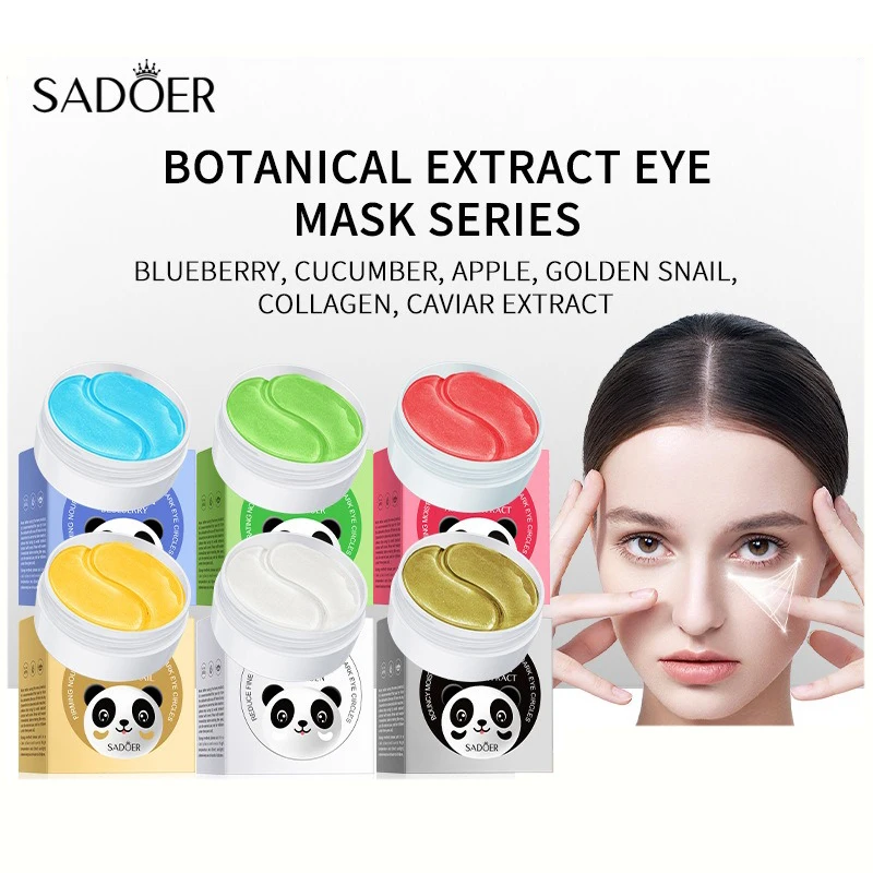 

60 шт., маски под глаза, темные круги для глаз, коллаген, Золотая улитка, икра, патчи для глаз, гиалуроновая кислота, увлажняющая корейская косметика