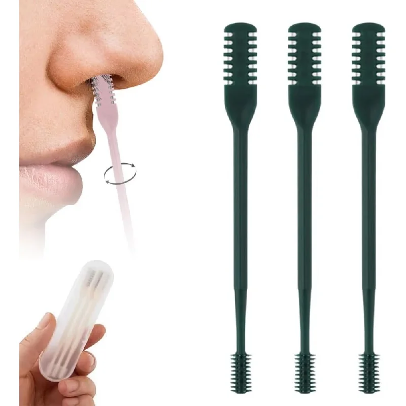 1/2/3/4Pcs Double Head Stainless Steel Nose Hair Cleaner - Remover Trimmer Brush For Personal Hygiene