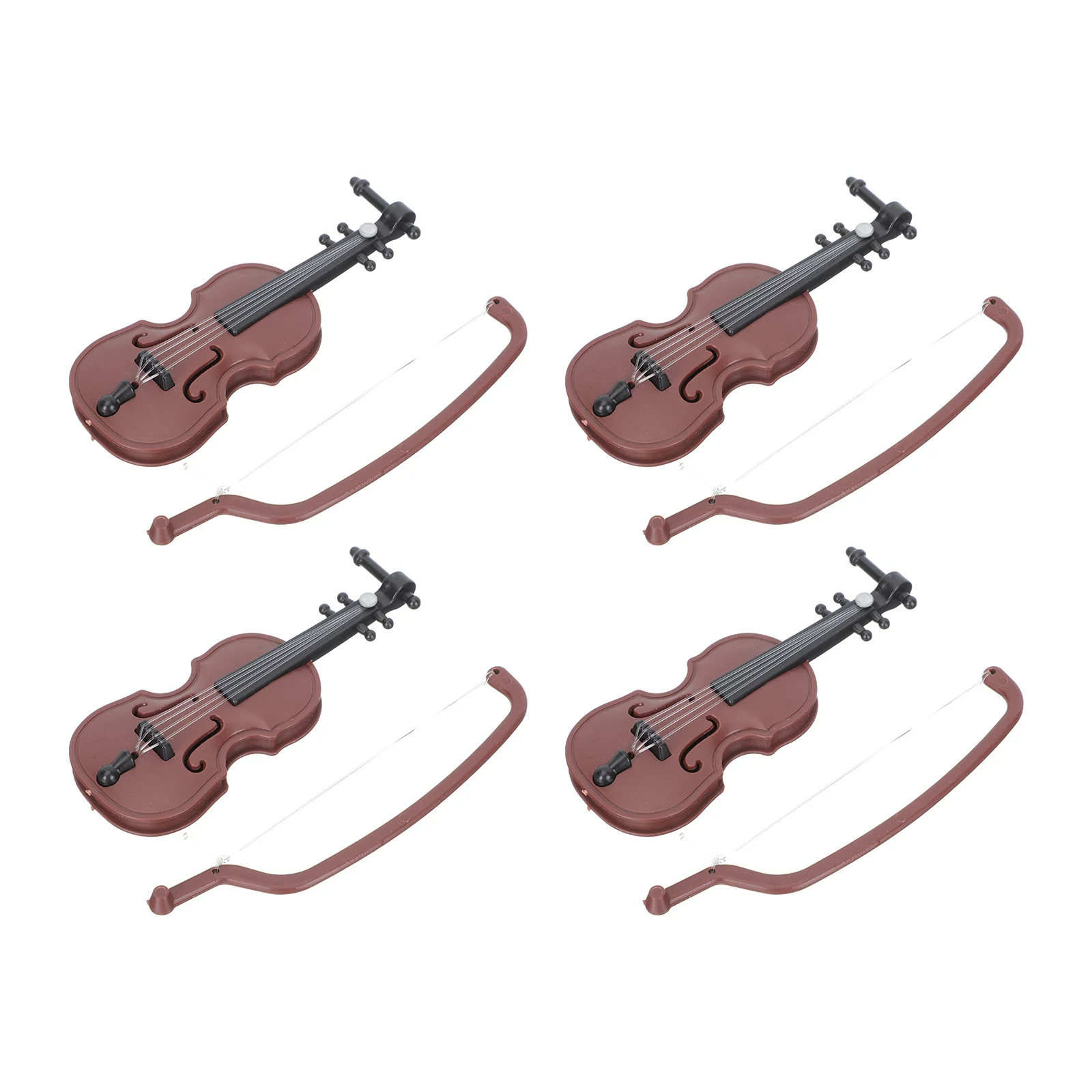 

4 Pcs Mini Furniture Miniature Adornments Decor Toy Figurine Dollhouse Kids DIY Toys Plastic Musical Instrument