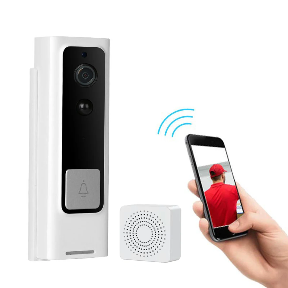 Energia da bateria longo tempo de espera wi fi campainha sem fio intercom vídeo porta telefone com carrilhão usb visualizador visual da porta