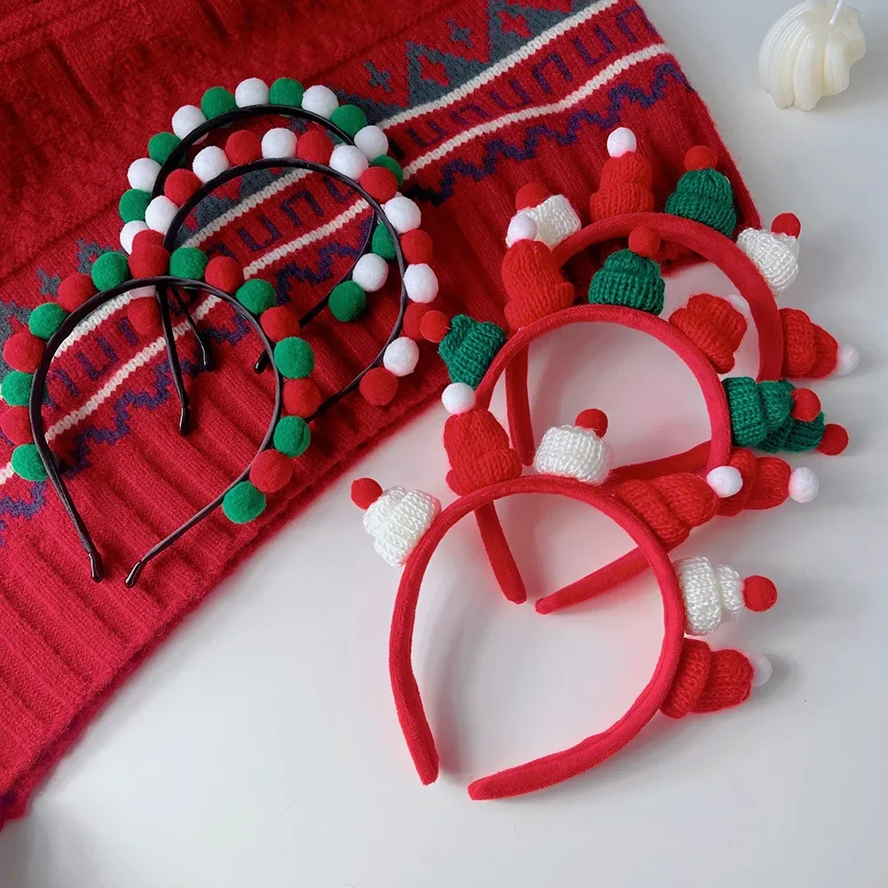 Diadema navideña para lavado de cara, accesorios para el cabello con astas, diadema de felpa de otoño/invierno, bonito muñeco de nieve de alce, diadema de Año Nuevo