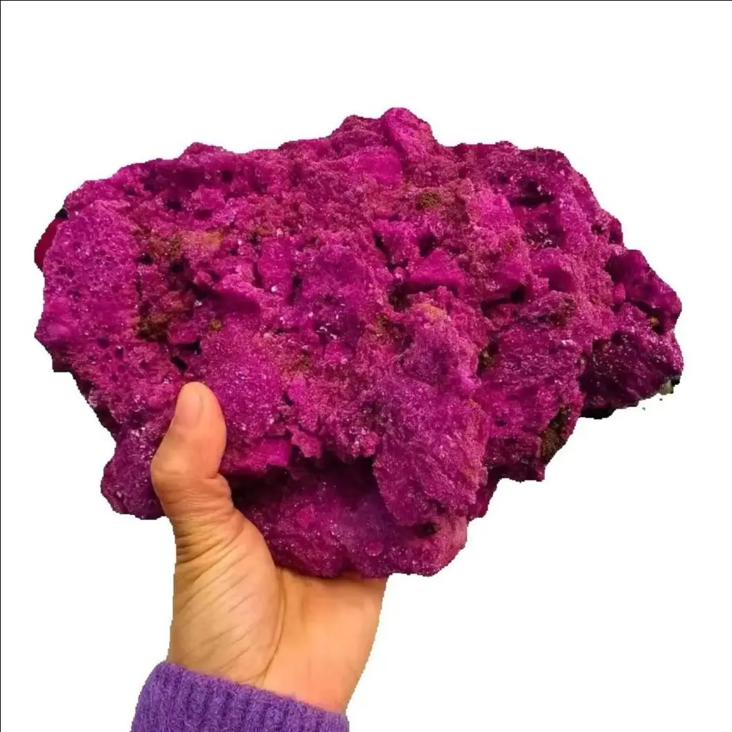 Natural Ruby Rough Stone, Red Corundum Bare Stone Raw Material, Quartz Crystal Rough Ore, Mineral Healing - view 2