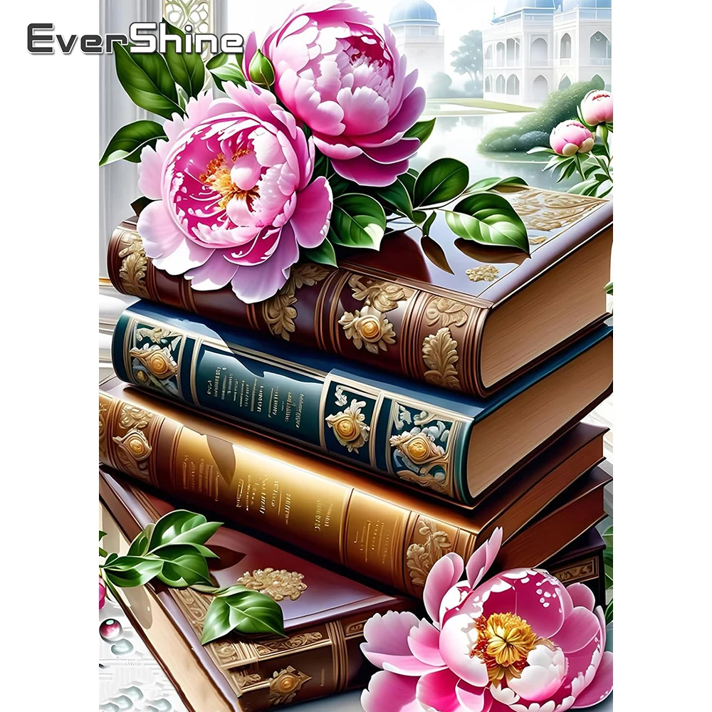 

EverShine Diamond Painting Landscape Picture Of Rhinestones Embroidery Book Full Drill Mosaic Chrysanthemum Wall Decor
