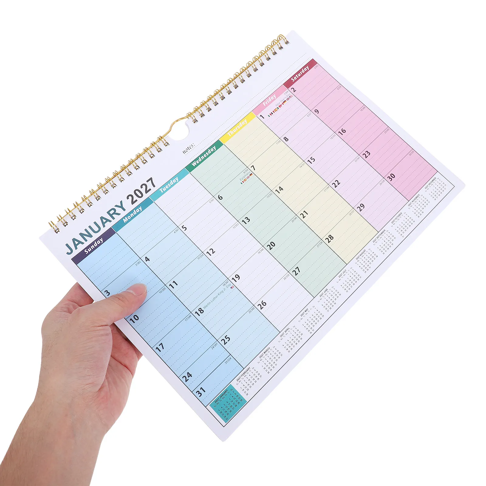 

Wall Hanging Monthly Calendar 18-Month Planner Vertical Display Wall Mounted Note Calendar for Office Home Wall-Hanging Schedule