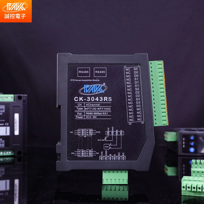CK-3043RS 4-قناة وحدة اكتساب درجة الحرارة RTD إلى RS485 تتالي وحدة المقاومة الحرارية قناة العزلة الكاملة #3