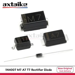 100 шт. 1N4007 IN4007 1N4007W 1N4007WS DO-41 M7 SMA DO214-AC SOD123FL SOD323 1A 1000 В 1 кВ 4007 DIP A7 T7 D7 SMD выпрямительный диод