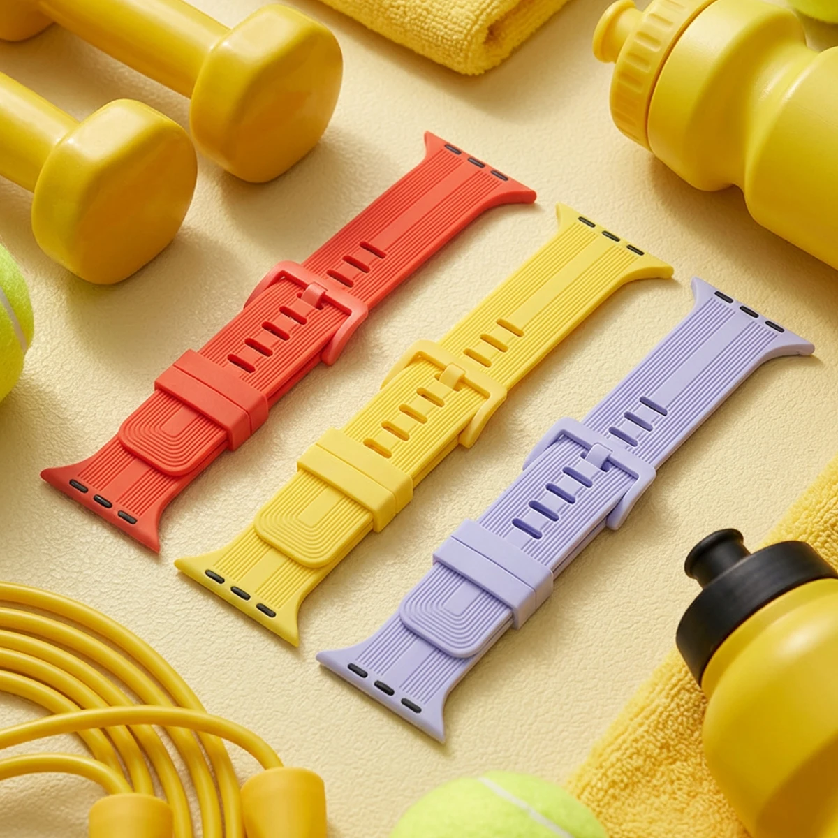 High Quality Silicone Band for Apple Watch Ultra 3/2 S11 10 9 8 7 6 Elastic Sport Strap for Iwatch 49 46 44 42 41 38mm Bracelet