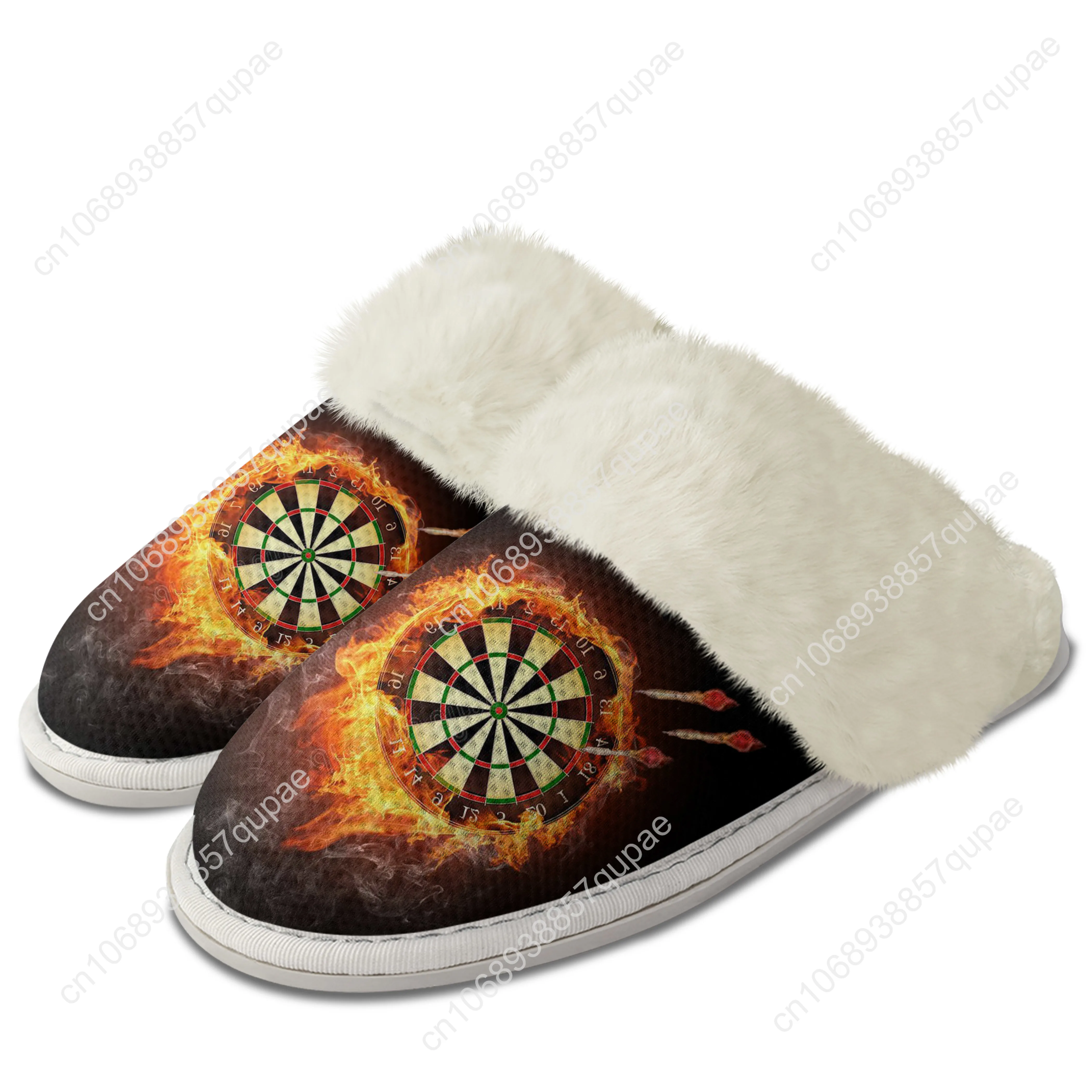 Love Gift Darts Player Plush Slippers Keep Warm Shoes Mens Womens Home Cotton Bedroom Customized Thermal Lightweight Slipper