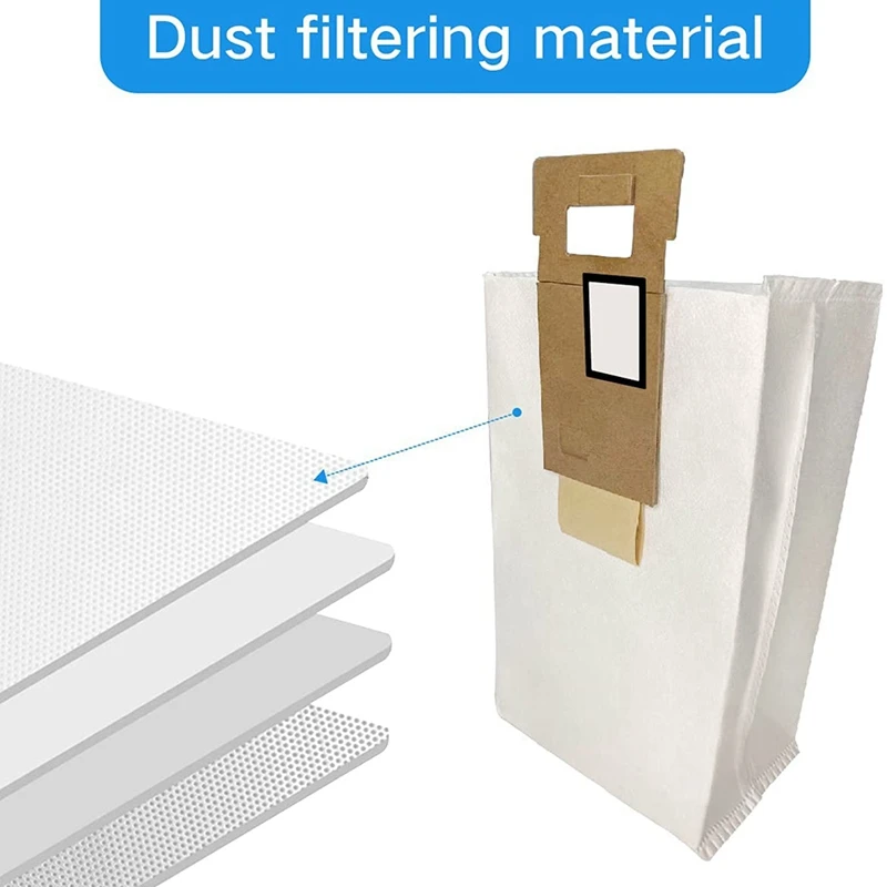 Sac à poussière de remplacement pour aspirateur robot Xiaomi Roborock, accessoires pour modèles T7, T7S, T7plus, T7splus, S7, S7max, S70, S75, 4 pièces