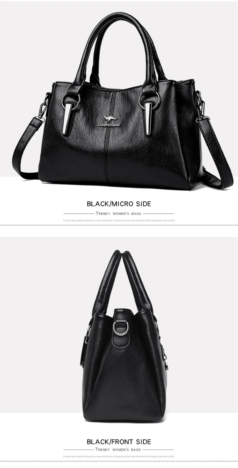Genuine 3 Layers High Quality Soft Leather Ladies Shoulder Crossbody Bags for Women Luxury Handbags Women Bags Designer