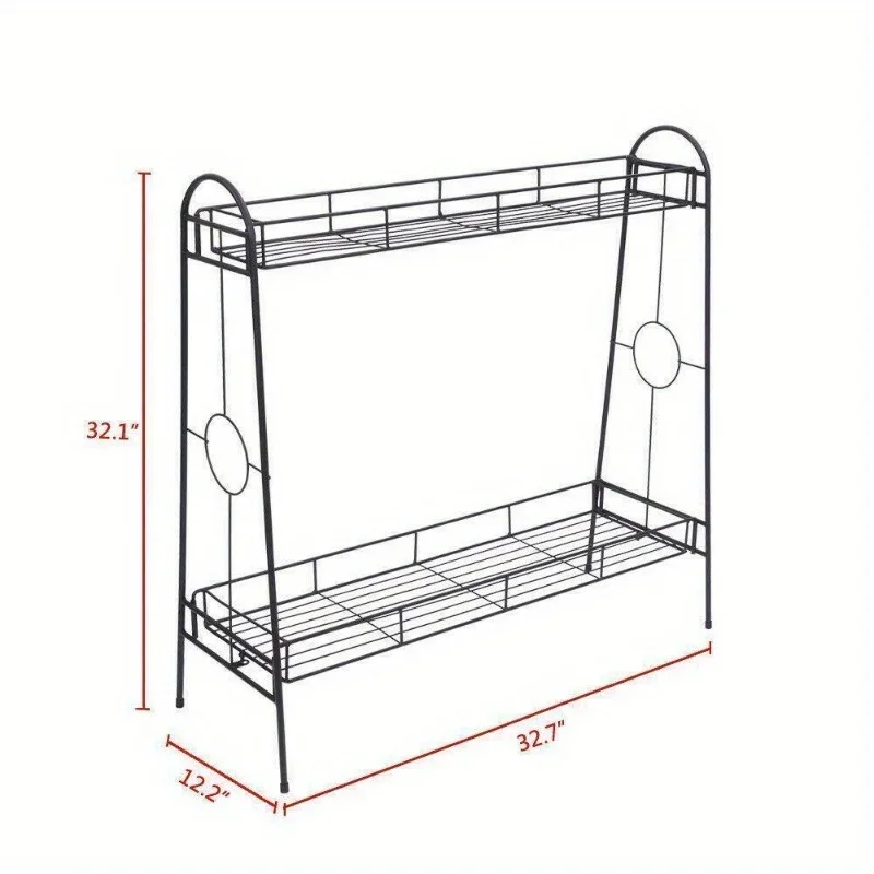 2 storey metal frame indoor plant stand display pot stand outdoor garden