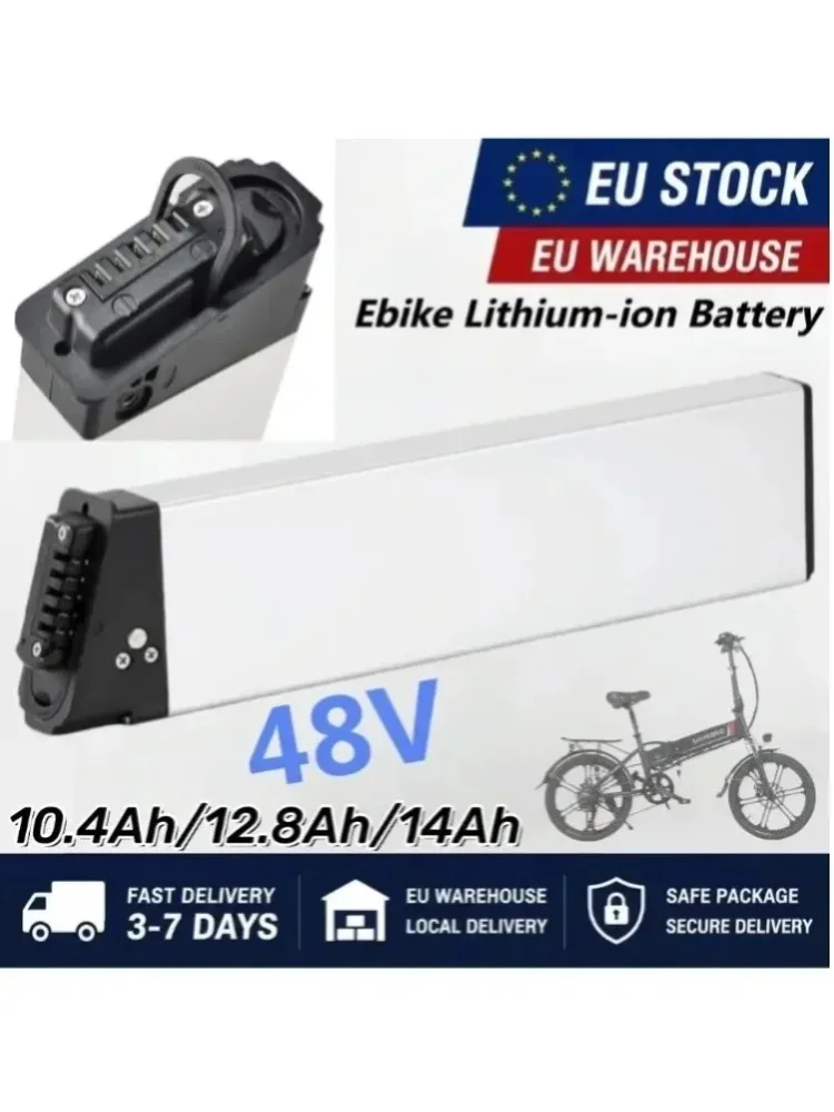 DCH-006 48V Ersatz-Lithium-Ionen-Akku 10,4Ah 12,8Ah 14Ah Kompatibel mit und Geeignet für Samebike 20LVXD30 XWLX09 Fiido M1 Pro (nicht M1) Faltfahrrad Schneller Versand