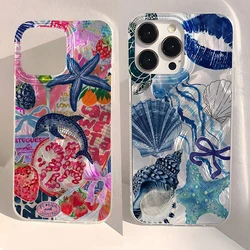 Seaside Scenery Wave Beach Pattern Phone Case for Oppo Reno11 Reno12 Reno10 Reno8 Reno 7 6 Z F T Pro 4G 5G Feather Texture Cover