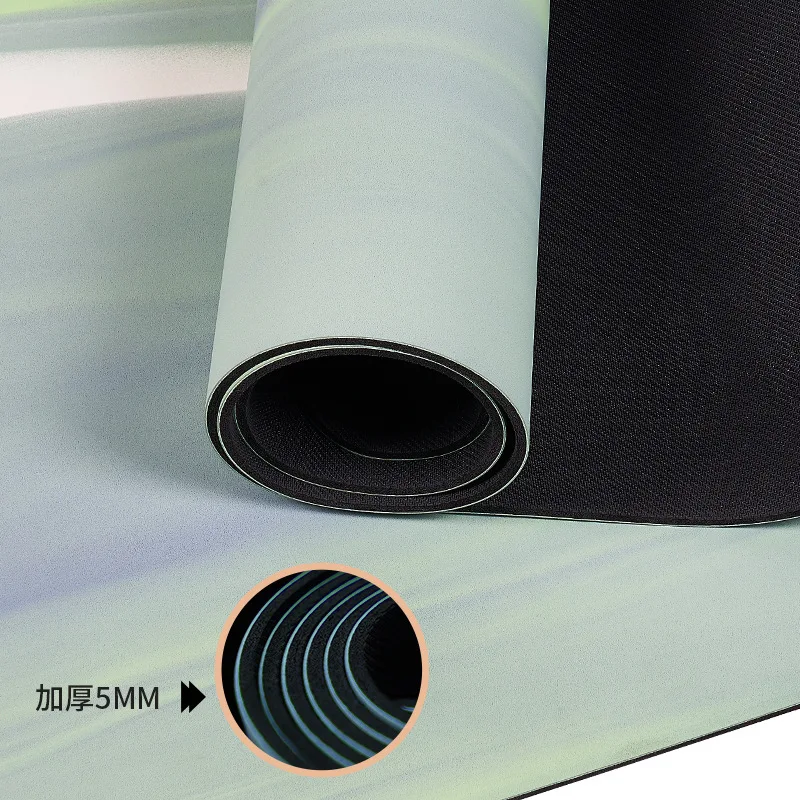 Flow Pattern Frosted PU Natural Rubber Yoga Mat Anti Slip Sports Dance Fitness Mat